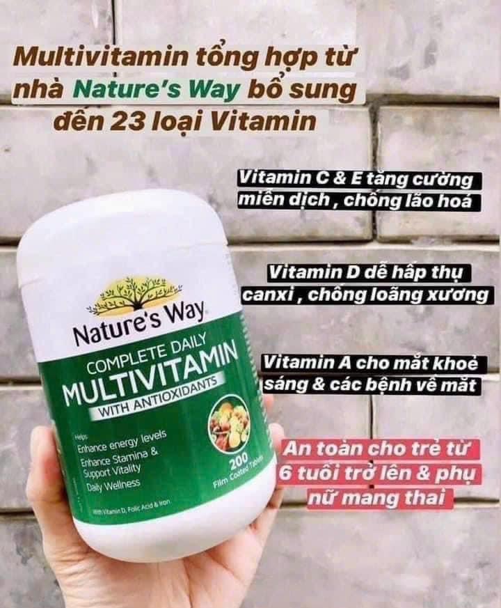 Viên uống Vitamin tổng hợp Nature's Way Complete Daily Multivitamin 200 Viên